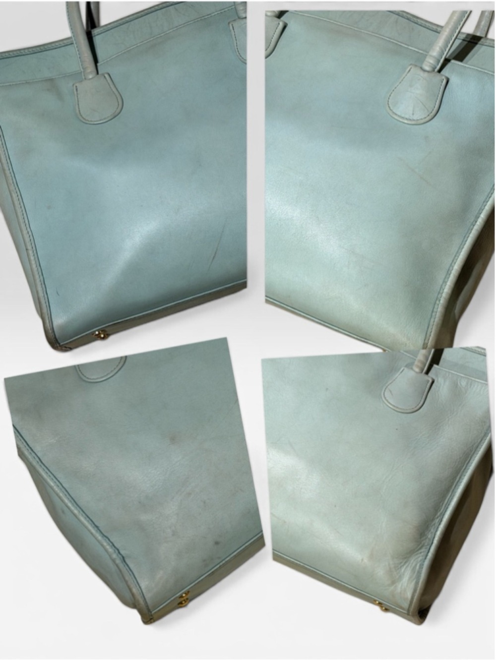 Coach Alesa Medium Top Handle Tote Bag 7302 Aqua Mint 1997 - Picture 3 of 11